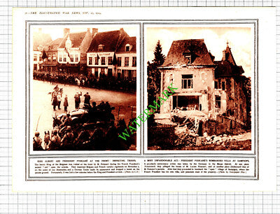President Poincare Sampigny Villa World War One - 1914 Cutting / Print