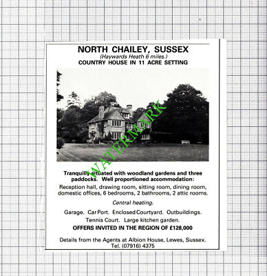 North Chailey Sussex House Sale Advert  - 1980 Cutting