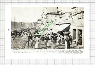 Oporto Portugal  Quay Side - c.1930s Book Print