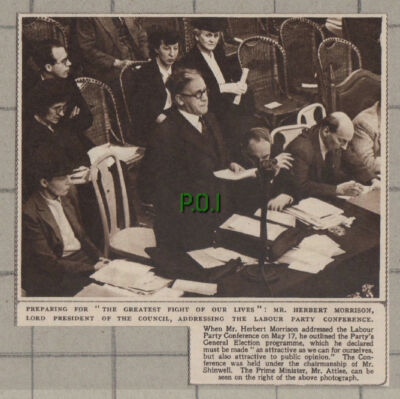 C1363) Mr Herbert Morrison Labour Party Conference - 1948 Clip