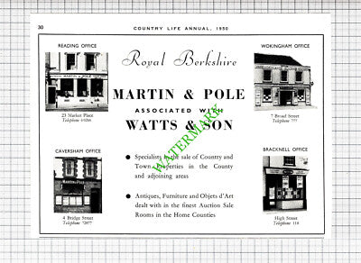 Martin & Pole  / Messrs J Ewart Gilkes & Partners London Advert - 1950 Cutting