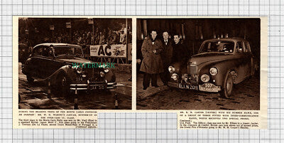 C2954) Monte Carlo Rally Mr WH Waring RM Carter Humber Hawk - 1951 Onwards