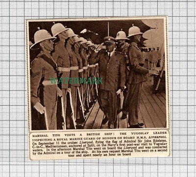 C2932) HMS Liverpool Marshal Tito Visit - 1951 Clip