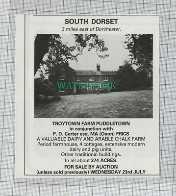C7766) Troytown Farm Puddletown Dorset - 1980 House Advert