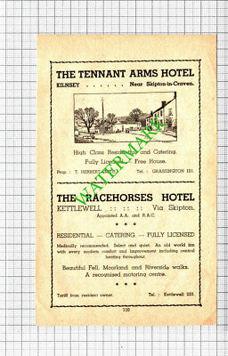 The Tennant Arms Hotel Kilnsey Skipton Herbert Smith Advert - 1946 Cutting
