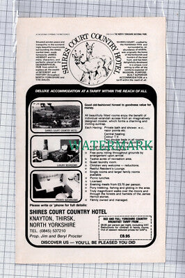 C772) Shires Court Country Hotel Knayton Thirsk Jim & Beryl Procter - 1984