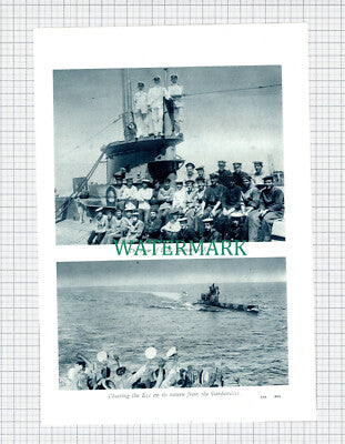 X748) Crew Of HM Submarine E11 World War 1 Dardenelles - 1919