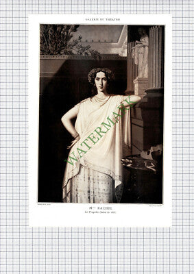 X225) Mlle Rachel French Actress - 1910 Print