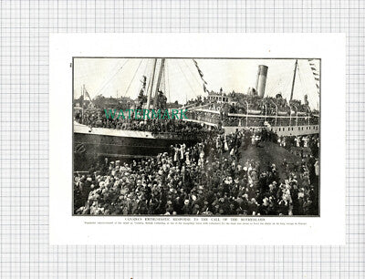 X1288) Victoria British Columbia Canada World War One - c.1916 Book Print
