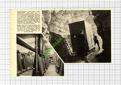 National Gallery Art Treasures Stored In Caves World War Two   - 1943 Cutting