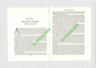 Sir Dermot Kavanagh  Crown Equerry  - 1953 Article