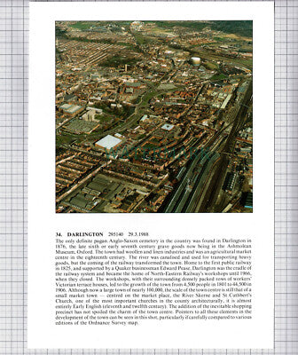 (7753) Darlington Stockton On Tees Aerial View - 1980s Cutting / Print