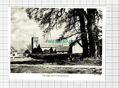 C5666) Ducklington Church - 1940s CUTTING