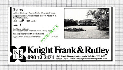 Ashley Surrey  Walton-on-Thames House Sale Advert - 1980 Cutting