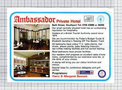C7655) Fernley Hotel Southport /  Ambassador Harry Margaret Bennett -1986 Advert