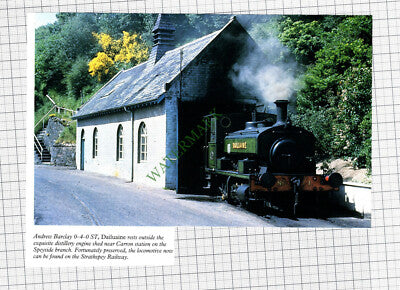 C6475) Carron Railway Station Andrew Barclay 0-4-0 Dailuaine - Cutting