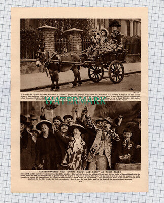 (8720) Little Dean's Yard Westminster School / Costermonger London  c.1925 Print