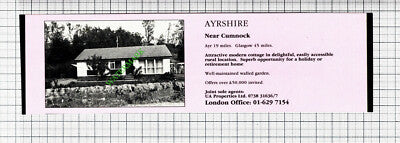 Cumnock Ayrshire House Sale Advert - 1988 Cutting