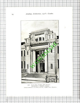 Teachers Training College Leeds Kitson / Textile School Bradford  - 1910 Print