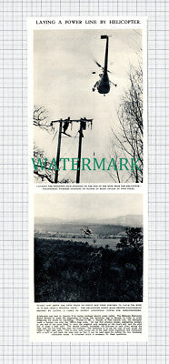 X855) Mr J Harper Pest Control Ltd Laying Power Lines By Helicopter - 1952 Clip