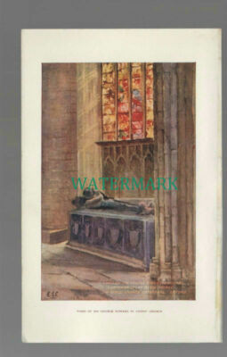 C4240) Book Print OXFORD The Cathedral Christ Church - Interior Scene