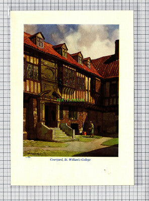 C3608) YORK St William's College  - c.1950 Print