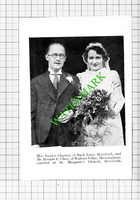 Eunice Clayton Horsforth Ronald Clare / Harry Bellhouse Rushworth - 1938 Cutting