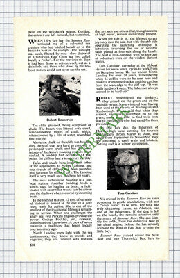 Flamborough Summer Rose Coble Boat Robert Emmerson Steve Rooke - 1977 Article