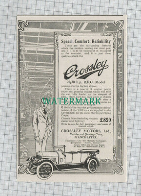 C1342) Crossley Motors Manchester / Spinet Cigarettes - 1919 Advert Clip