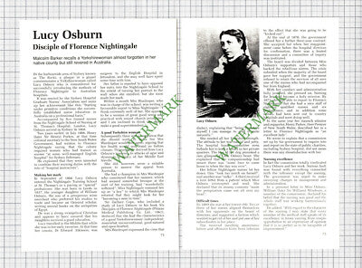 Lucy Osburn Sydney Hospital Australia Florence Nightingale -  1991 Article