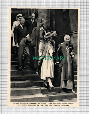 C2698) St Giles Cathedral Edinburgh Royal Visit - 1948 Clip