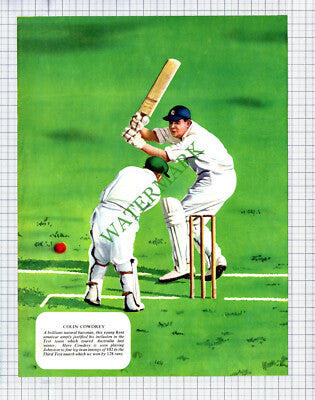 Colin Cowdrey Cricketer - 1950's Print / Cutting