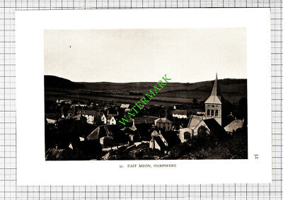 East Meon Hampshire  / Harting Sussex. - 1932 Cutting/ Print