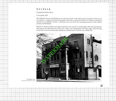 Welbeck Cinema Newcastle Upon Tyne - 1990s Article