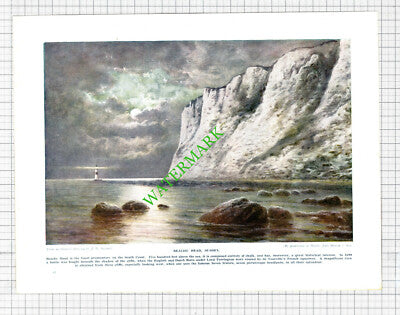Beachy Head Sussex J W Gozzard - 1920's Print