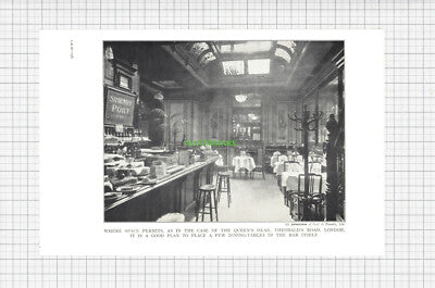 C3413) Queen's Head Theobold Road London  - c.1960s Double-Sided Book Print