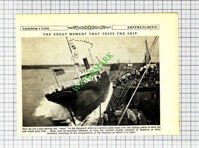 City Of Weatherford Ship Launch - c.1930s Cutting