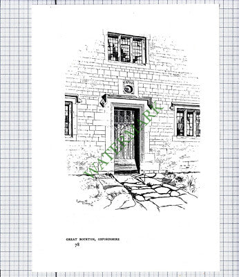 9481) Caldecott Rutland / Great Bourton Oxfordshire - c.1980s Print / Cutting