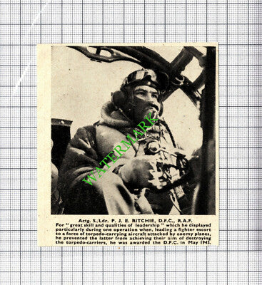 Actg S/Ldr PJE Ritchie RAF WW2  - 1944 Small Cutting
