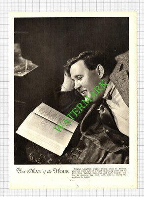 Charles Laughton Actor - 1930's Cutting / Print