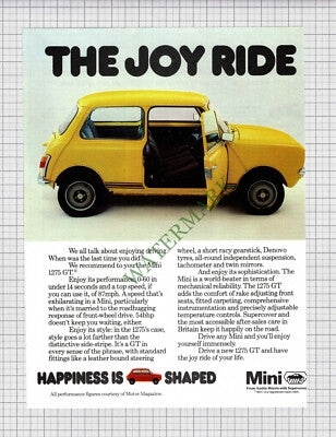 9004) Yellow Mini ADVERT  -  1978 Cutting