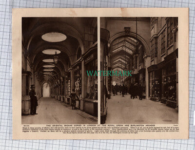 (5441) The Royal Opera Arcade Burlington Arcade London - c.1925 Book Print