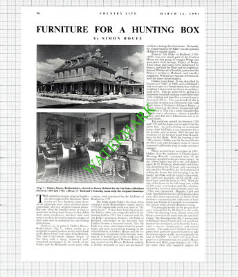 Oakley House Bedfordshire  - 1991 Article