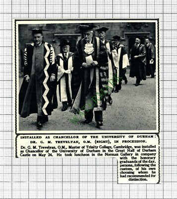 Dr G M Trevelyan Trinity College Cambridge University Of Durham - 1950 Cutting