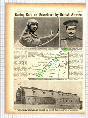 C H Collet Dusseldorf Captain Robin Gray Flying CorpsWorld War One 1914 Cutting