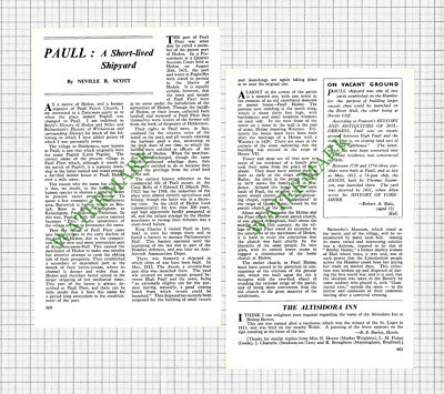 Paull Holderness Yorkshire   -  1962 Article