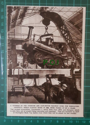 C2584) Locomotive DERWENT Renovation Stockton & Darlington Railway - 1961 Clip