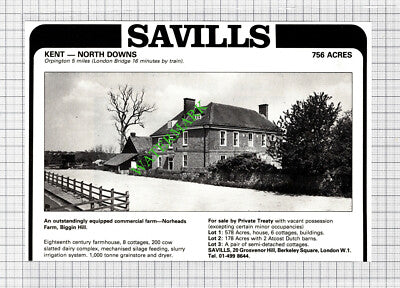 Norheads Farm Biggin Hill Kent Sale Advert - 1980 Cutting