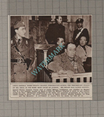 C3455) Lieut Gen Mario Roatta Rome High Court War Crimes Trial - 1945 Clip