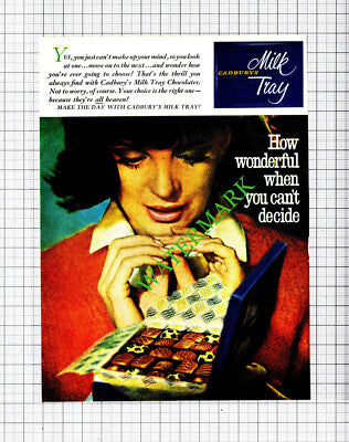 Cadburys Milk Tray Small Advert  - 1962 Cutting